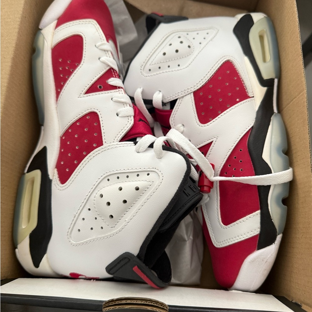 Jordan Air 6 Retro White and Black Sneakers